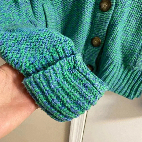 American Eagle sweater cardigan academia purple/green button front Large - Picture 5 of 7